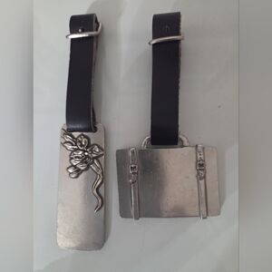 Seagull Pewter Luggage Tags 1989 Vtg Unisex